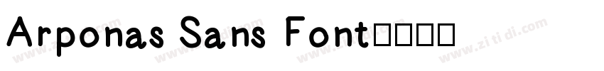 Arponas Sans Font字体转换